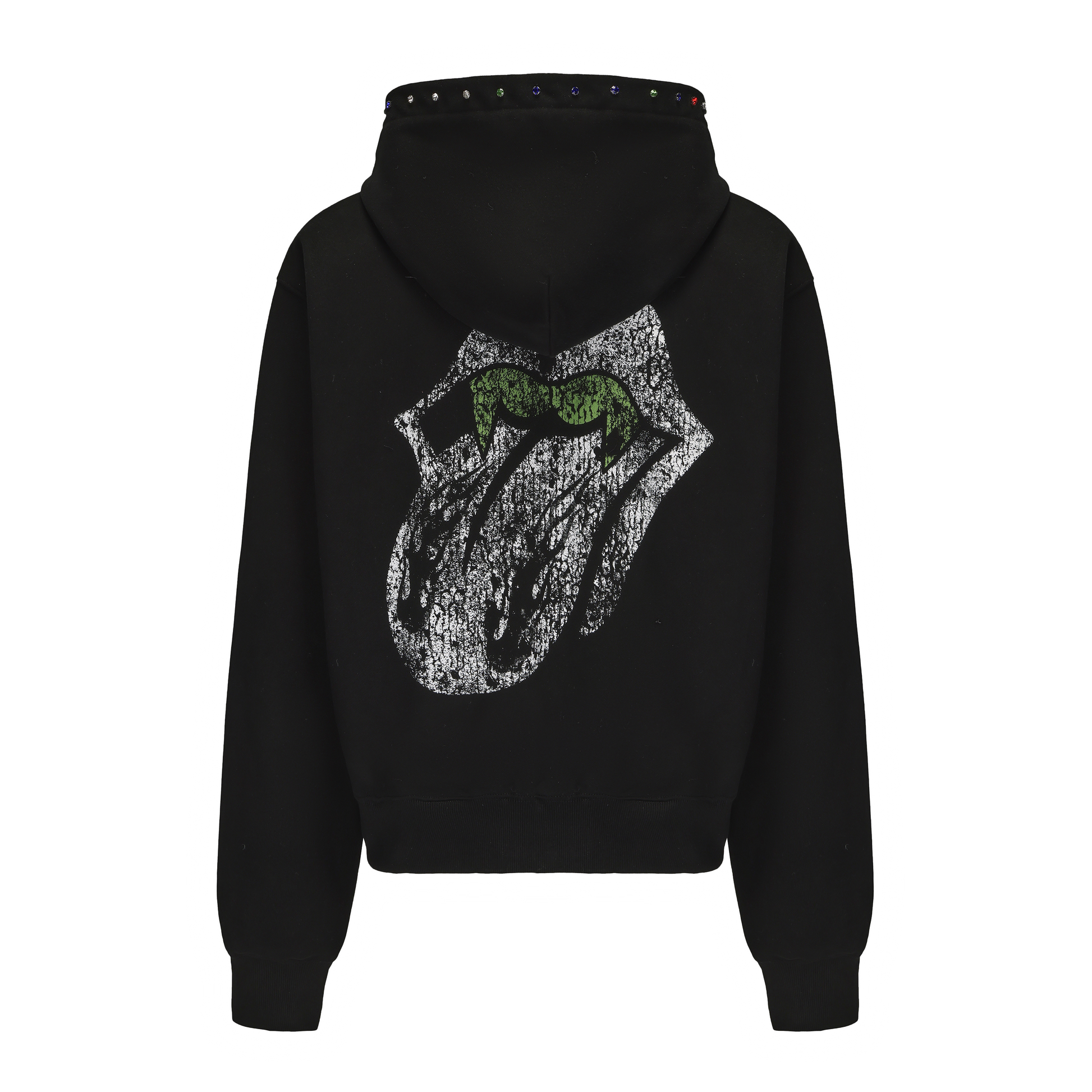 BOXY GEMSTONE FLAME ZIP UP HOODIE