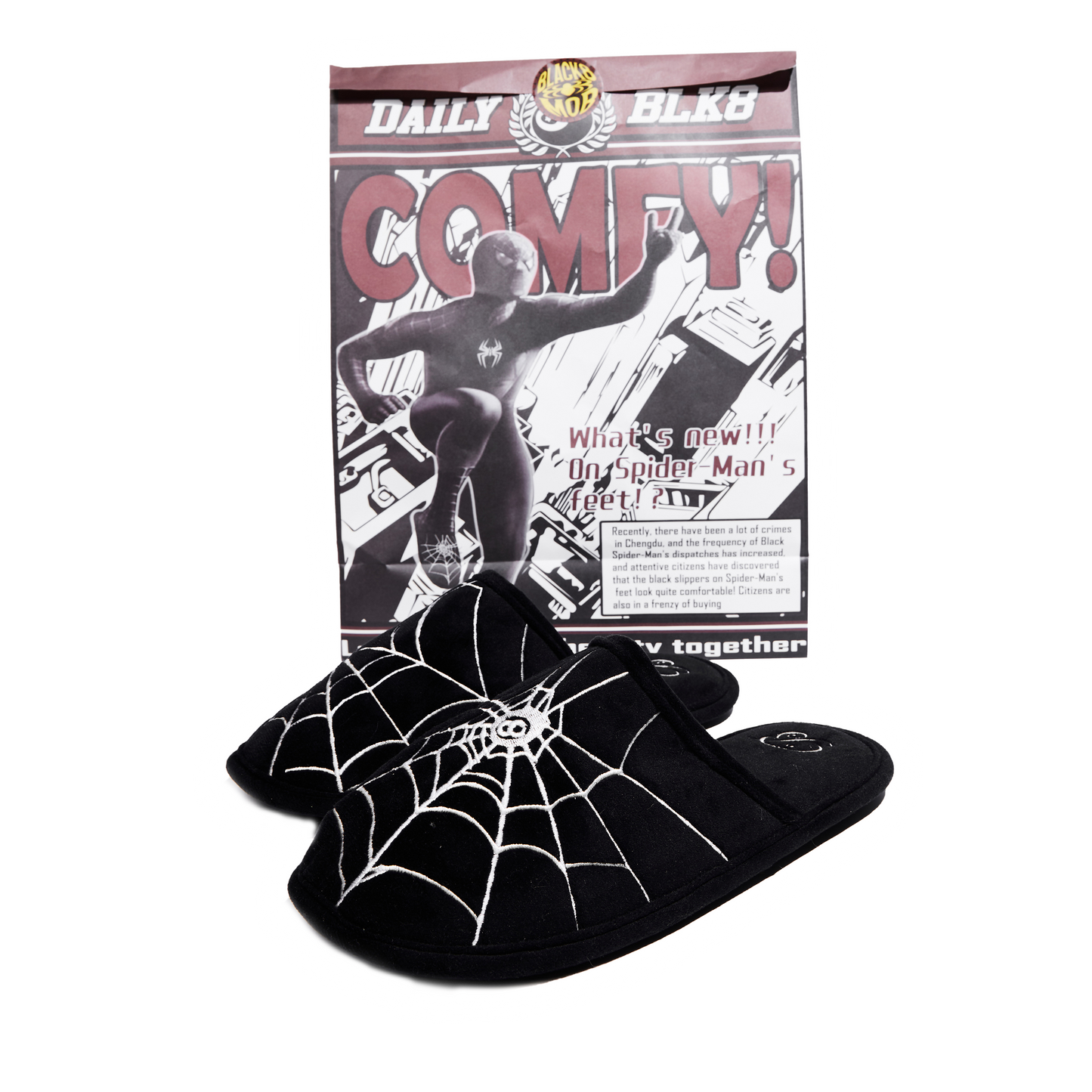 UNISEX SPIDER WEB COZY HOME SLIPPERS