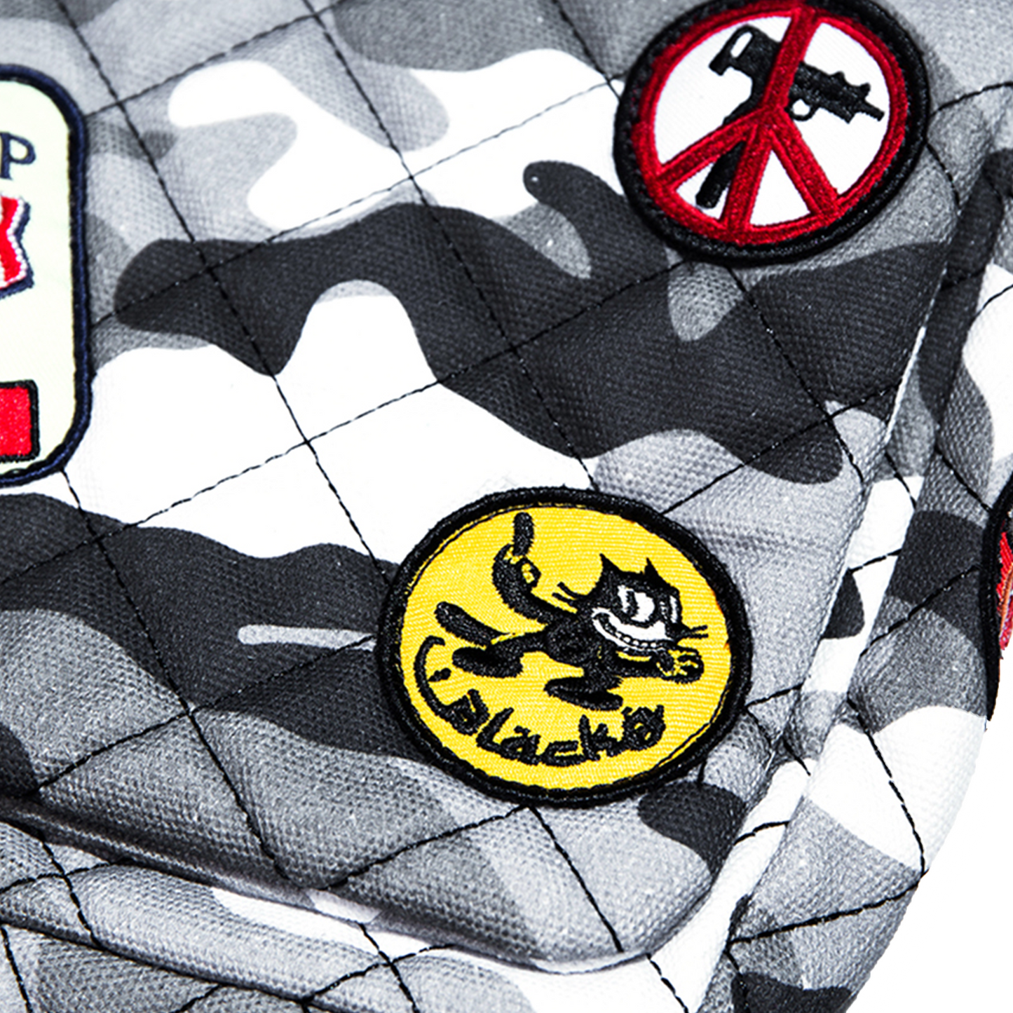 FIRE AHH PATCHES CAMO MESSENGER BAG