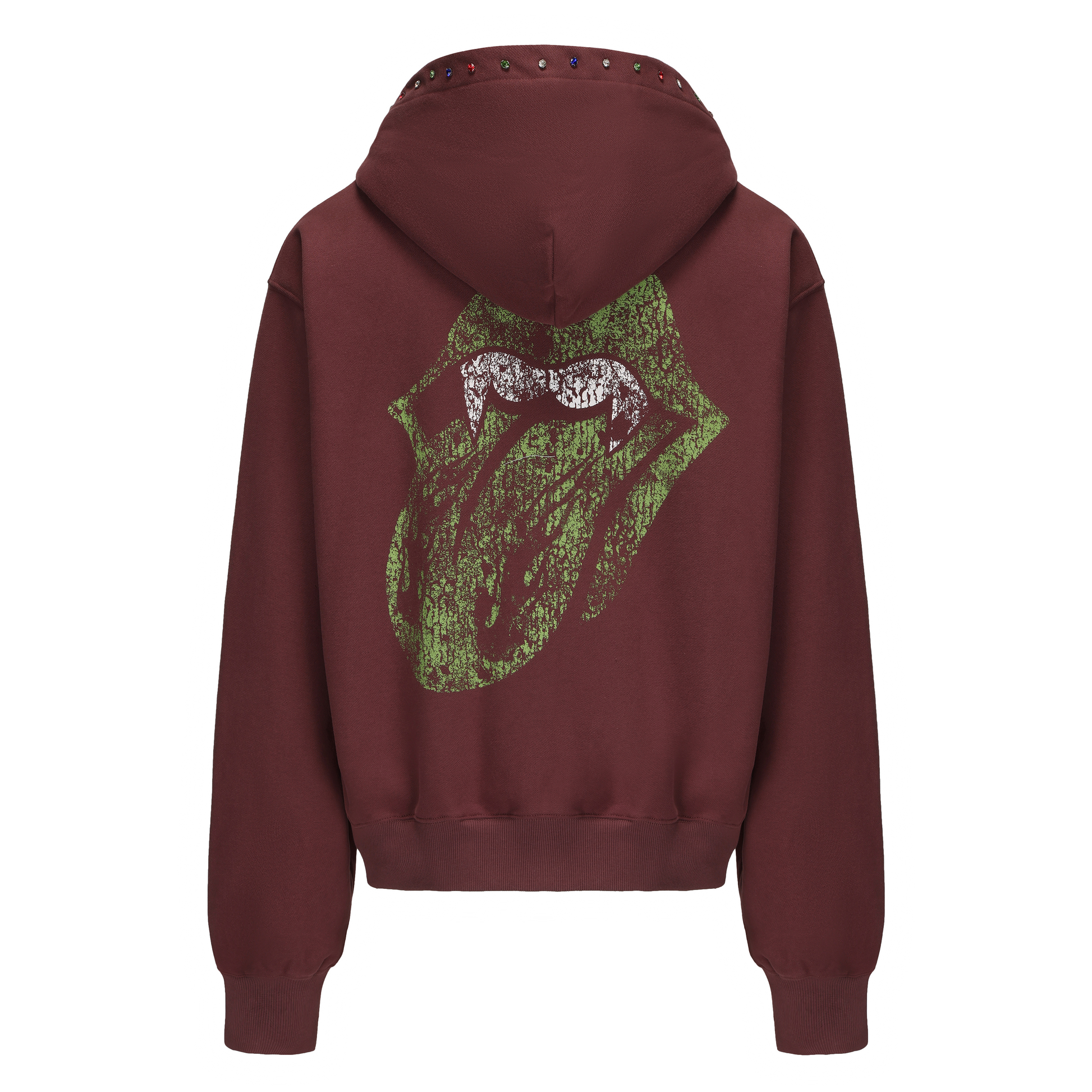BOXY GEMSTONE FLAME ZIP UP HOODIE