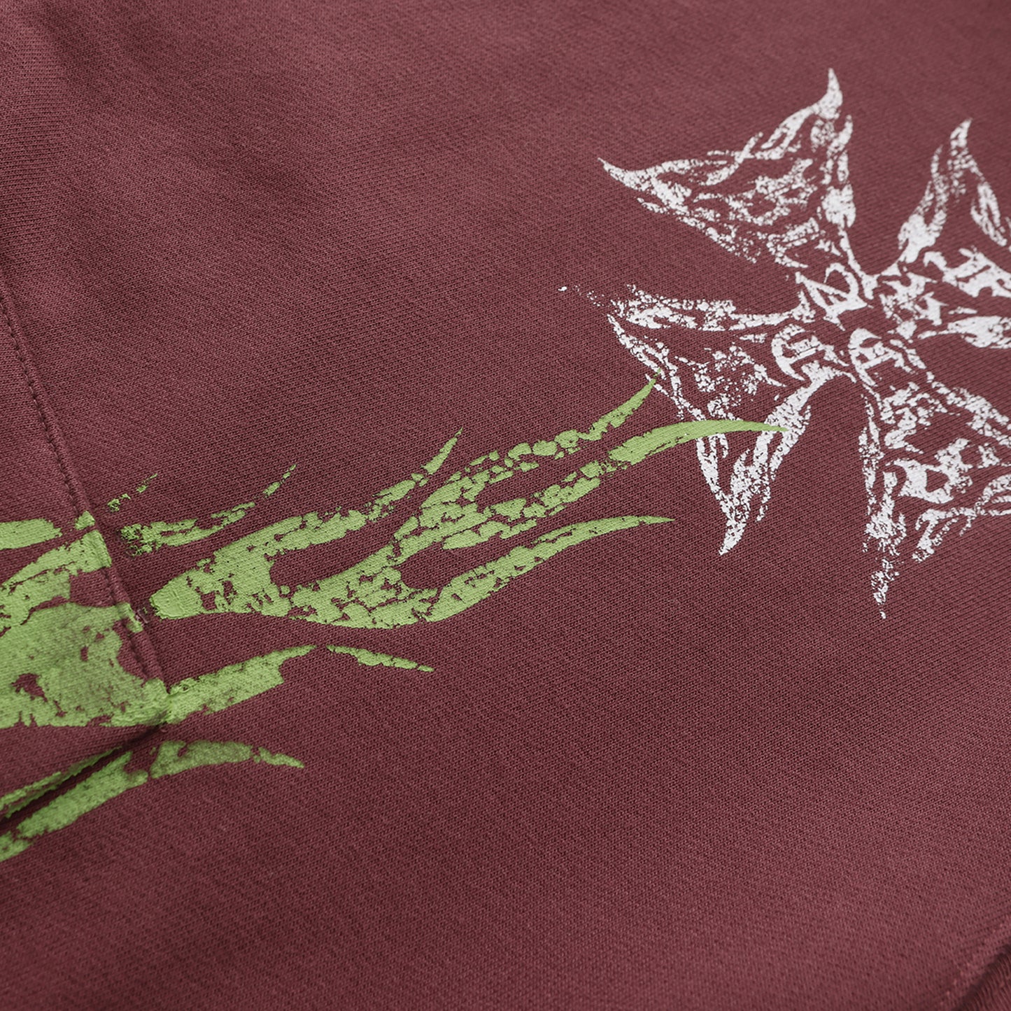 BOXY GEMSTONE FLAME ZIP UP HOODIE