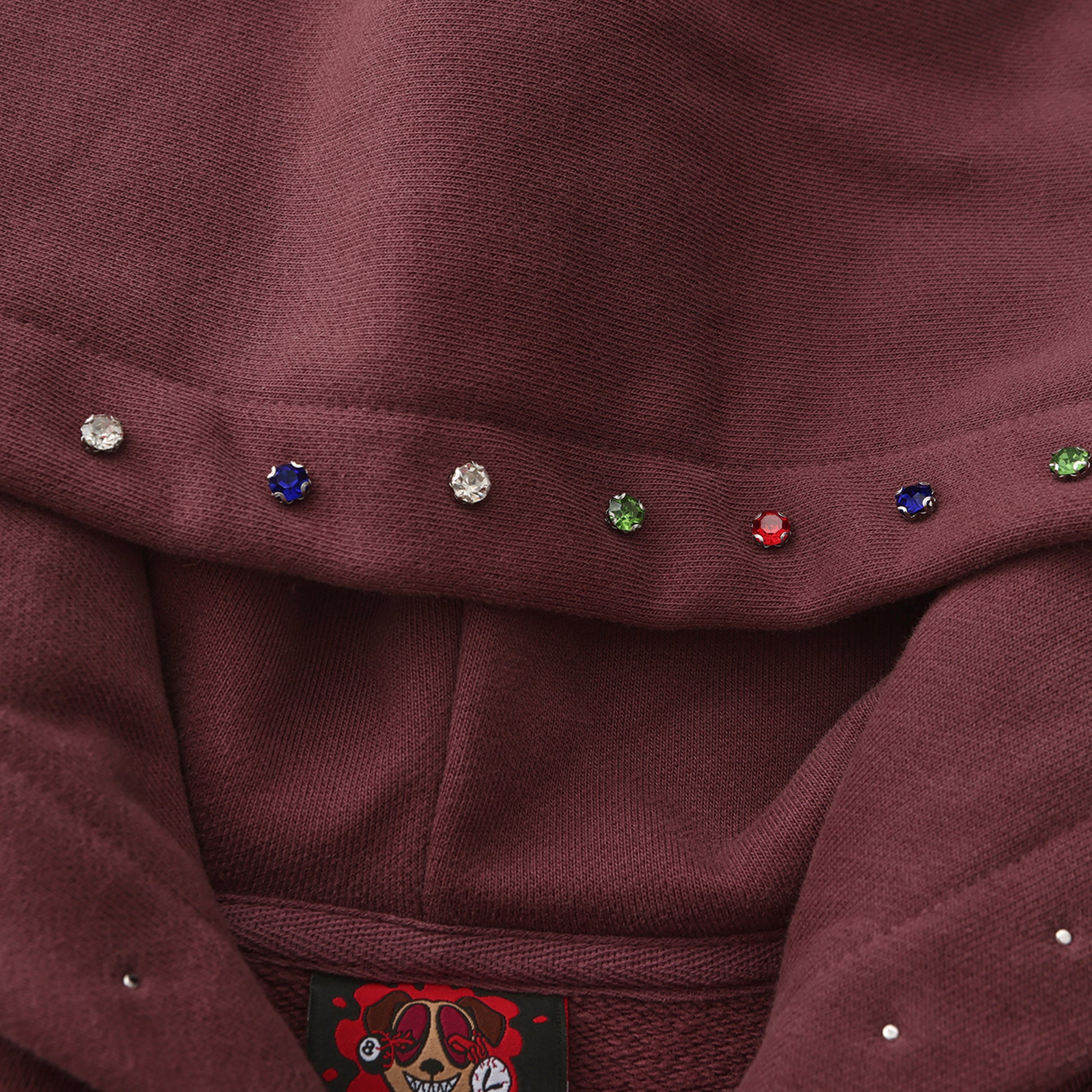 BOXY GEMSTONE FLAME ZIP UP HOODIE